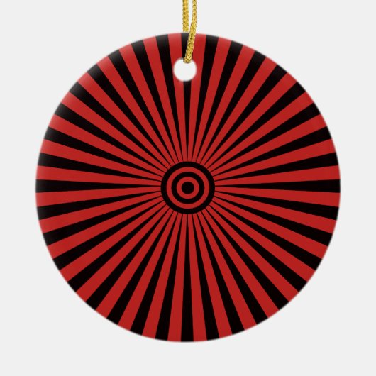 Trippy Bullseye Keramik Ornament (Vorne)
