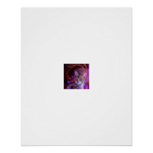 Trippy Cat Kaleidoskop-Augen Poster