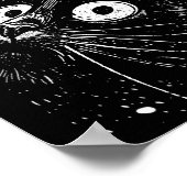 Trippy Cat Pastel Goth Gothic Grunge Alt Punk Weir Poster (Ecke)