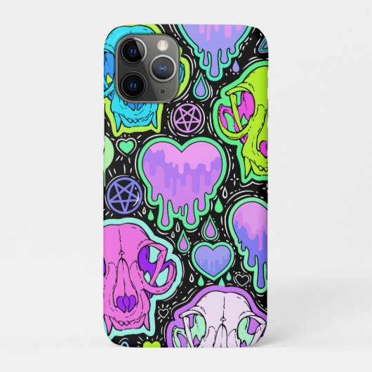 Trippy Cat Skulls Case-Mate iPhone Hülle (Rückseite)