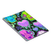 Trippy Cat Skulls Notizblock (Rechte Seite)