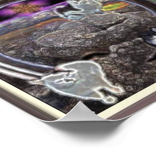 Trippy Cats Poster (Ecke)