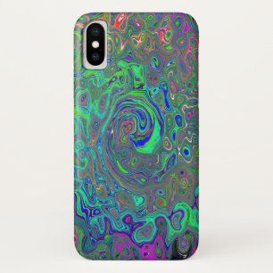 Trippy Chartreuse und Blue Retro Liquid Swirl Case-Mate iPhone Hülle