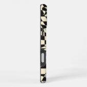 Trippy Checkered Electric Guitar Black and White iPhone Hülle (Rechte Seite)