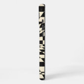 Trippy Checkered Electric Guitar Black and White iPhone Hülle (Linke Seite)