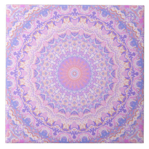 Trippy Colorate Intricate Boho Mandala Fliese