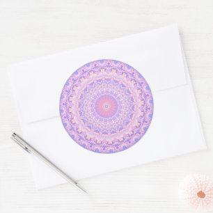 Trippy Colorate Intricate Boho Mandala Runder Aufkleber