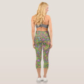 Trippy Colorful Bloc Capri Leggings (Rückseite)