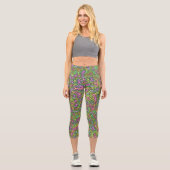 Trippy Colorful Bloc Capri Leggings (Vorderseite)
