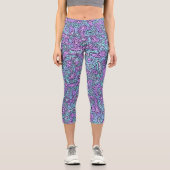 Trippy Colorful Bloc Capri Leggings (Vorderseite)