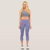 Trippy Colorful Bloc Capri Leggings (Vorderseite)