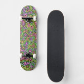 Trippy Colorful Bloc Skateboard (Vorderseite)