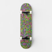 Trippy Colorful Bloc Skateboard (Vorderseite)