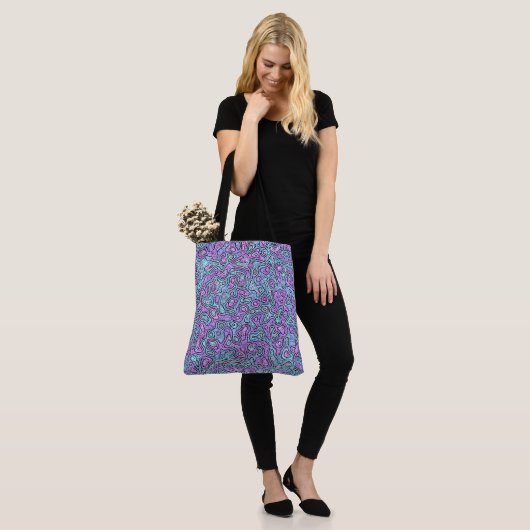 Trippy Colorful Bloc Tasche (Am Model)