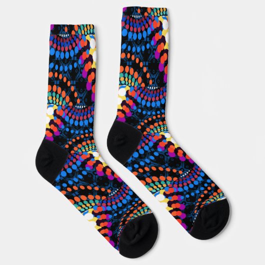 Trippy Colorful Dots Fashion Socks Socken (Rechts)