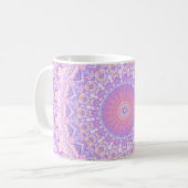 Trippy Colorful Intricate Boho Hippie Mandala Kaffeetasse (Vorderseite Links)