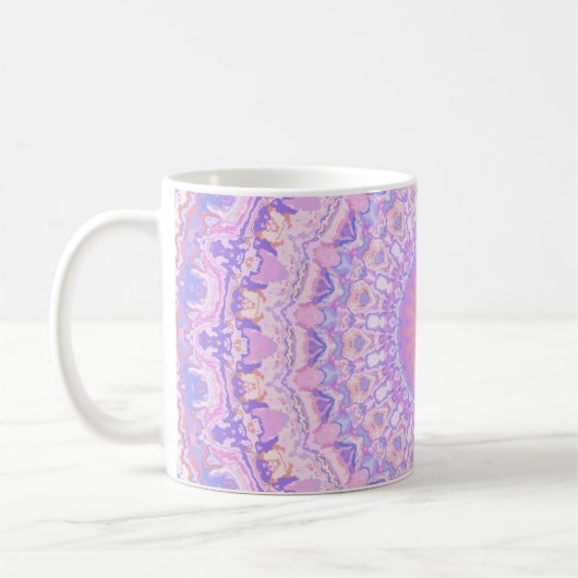 Trippy Colorful Intricate Boho Hippie Mandala Kaffeetasse (Links)