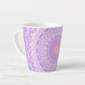 Trippy Colorful Intricate Boho Hippie Mandala Milchtasse (Linke Ecke)
