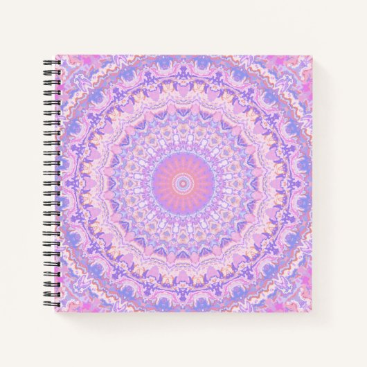 Trippy Colorful Intricate Boho Hippie Mandala Notizblock (Vorderseite)