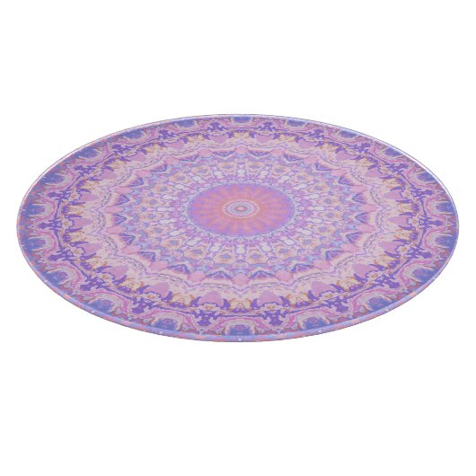 Trippy Colorful Intricate Boho Hippie Mandala Schneidebrett (Ecke)