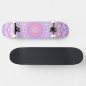 Trippy Colorful Intricate Boho Hippie Mandala Skateboard (Horizontal)