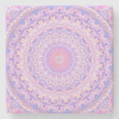 Trippy Colorful Intricate Boho Hippie Mandala Steinuntersetzer (Vorderseite)