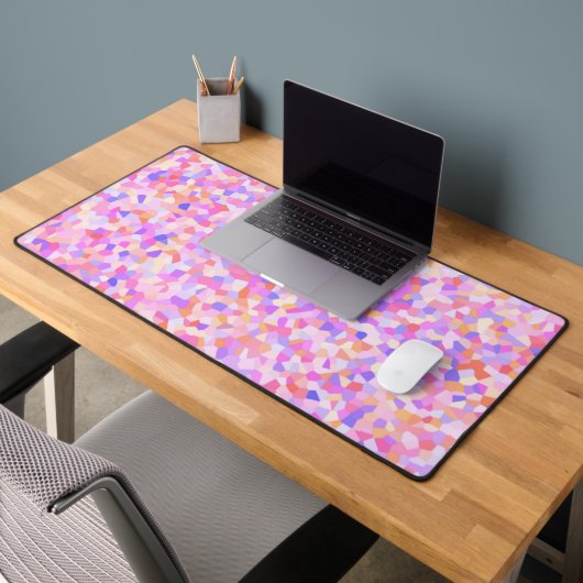 Trippy Colorful Maximalist Boho Sprinkle Mosaik Schreibtischunterlage (Büro 2)