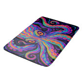 Trippy Colorful Octopus Badematte (Schrägansicht)