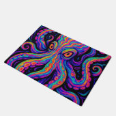 Trippy Colorful Octopus Fußmatte (Schrägansicht)