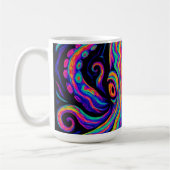Trippy Colorful Octopus Kaffeetasse (Links)