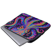 Trippy Colorful Octopus Laptopschutzhülle (Vorne Knopf)