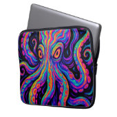 Trippy Colorful Octopus Laptopschutzhülle (Vorderseite Links)