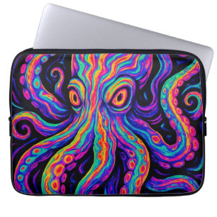 Trippy Colorful Octopus Laptopschutzhülle