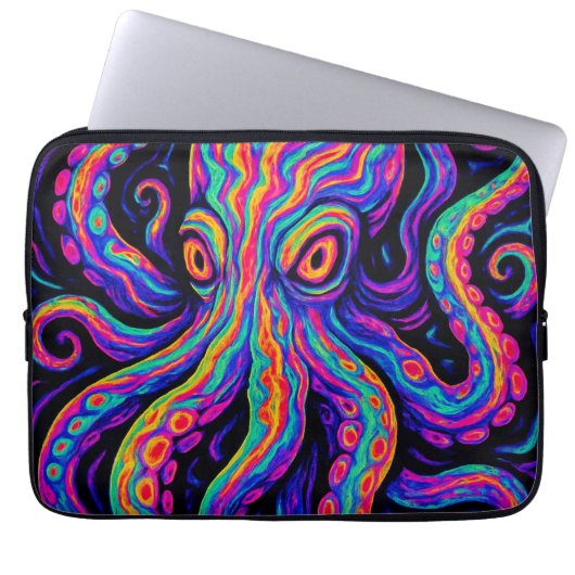 Trippy Colorful Octopus Laptopschutzhülle (Vorderseite)