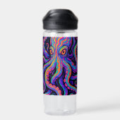 Trippy Colorful Octopus Trinkflasche (Rückseite)