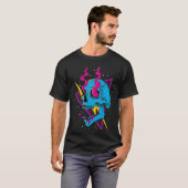 Trippy Colorful Phychedelic Skull T-Shirt (Vorne ganz)