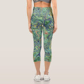 Trippy Colority 3D-Wirbel Capri Leggings (Rückseite)