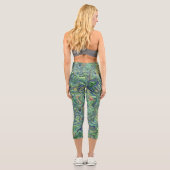 Trippy Colority 3D-Wirbel Capri Leggings (Rückseite)