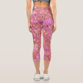 Trippy Colority 3D-Wirbel Capri Leggings (Rückseite)