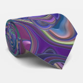 Trippy-Colority-3D-Wirbel Krawatte (Gerollt)