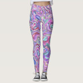 Trippy Colority 3D-Wirbel Leggings (Vorderseite)