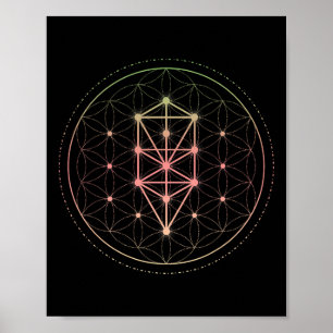 Trippy Cool Yoga Heilige Geometrie Geometrisch Wie Poster