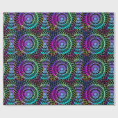 Trippy Crazy Colorful Circle Mind Mandala Geschenkpapier (Flach)