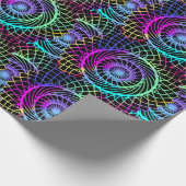 Trippy Crazy Colorful Circle Mind Mandala Geschenkpapier (Ecke)