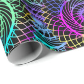 Trippy Crazy Colorful Circle Mind Mandala Geschenkpapier (Rolleneckpunkt)