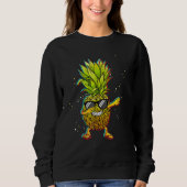 Trippy Dabbing Pineapple Vacation Cruise Sweatshirt (Vorderseite)