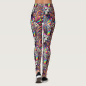 trippy-dalmatinische Leggings (Rückseite)