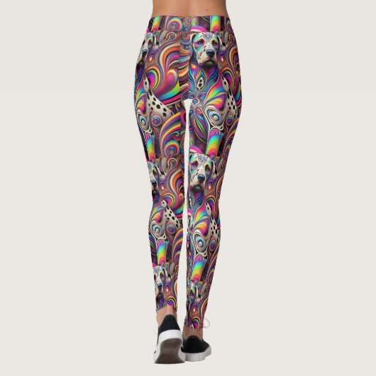 trippy-dalmatinische Leggings (Rückseite)