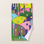 Trippy-Disk Badhandtuch Set (Handtuch)