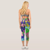 Trippy-Disk Capri Leggings (Rückseite)